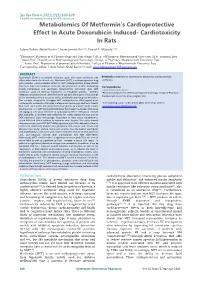 Metabolomics of Metformin's Cardioprotective Effect in Acute