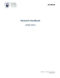Research Handbook 2020-2021