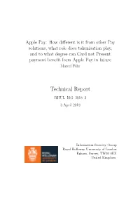 Technical Report RHUL–ISG–2018–3 3 April 2018