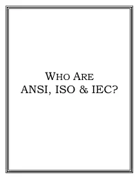 Ansi, Iso & Iec?