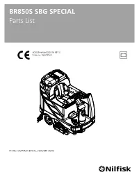 BR850S SBG SPECIAL Parts List