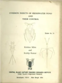 Common Insects of Freshwater Pond and Their Control ~