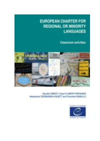 European Charter for Regional Or Minority Languages