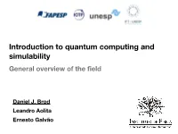 General Overview of the Field