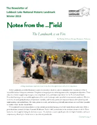 Notes from the ...Field the Landmark Is on Fire