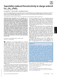 Superlattice-Induced Ferroelectricity in Charge-Ordered La1/3Sr2/3Feo3