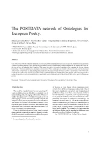The POSTDATA Network of Ontologies for European Poetry