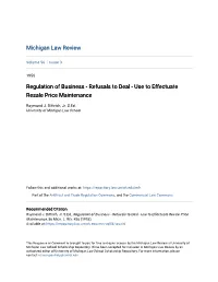 Use to Effectuate Resale Price Maintenance