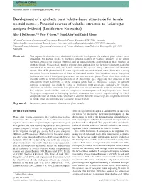 Development of a Synthetic Plant Volatile-Based Attracticide for Female Noctuid Moths