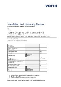 Installation and Operating Manual