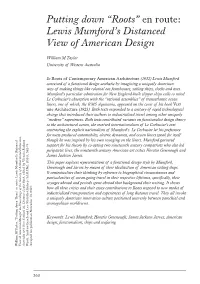 Lewis Mumford's Distanced View of American Design