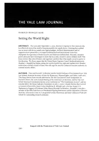Setting the World Right