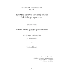 Spectral Analysis of Quasiperiodic Schrödinger Operators