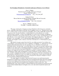 1 the Meanings of Boundaries: Contested Landscapes of Resource