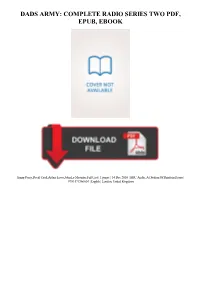 Dads Army: Complete Radio Series Two Pdf, Epub, Ebook