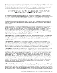Heating Sweeps Rules