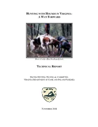 Hunting with Hounds in Virginia : a Way Forward