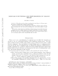 Modular Functionals and Perturbations of Nakano Spaces 3