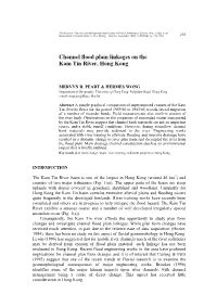 Channel Flood Plain Linkages on the Kam Tin River, Hong Kong