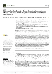 Efficacy of an Eco-Friendly Bloom Thinning Formulation on Mango