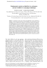 Fundamental Controls on Fluid Flow in Carbonates: Current Workﬂows to Emerging Technologies