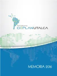 Memoria 2016 2 Programa Cieplan-Utalca Memoria 2016 4 Contenido