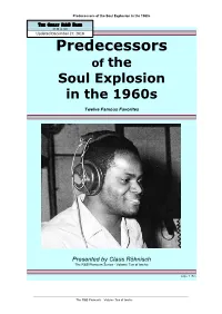 Predecessors of the Soul Explosion in the 1960S