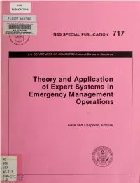 Theory and Application of Expert Systems in Emergency Management Operations