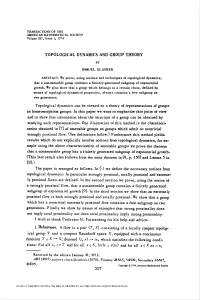 Topological Dynamics and Group Theory