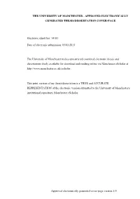 Approved Electronically Generated Thesis/Dissertation Cover-Page