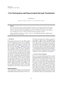 Civic Participation and Empowerment Through Visualization