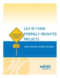 DVRPC FFY 2019 Annual Obligation Report Highway & Bridge