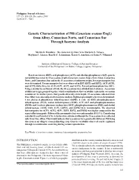Genetic Characterization of Pili (Canarium Ovatum Engl.) from Albay, Camarines Norte, and Camarines Sur Through Isozyme Analysis
