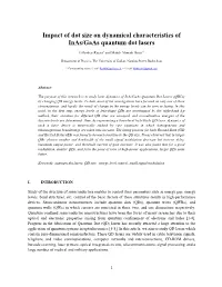 Impact of Dot Size on Dynamical Characteristics of Inas/Gaas Quantum Dot Lasers