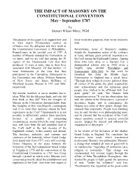 Masonry and the Constitution