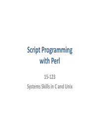 Script Programming with Perl