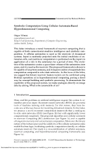 Symbolic Computation Using Cellular Automata-Based Hyperdimensional Computing