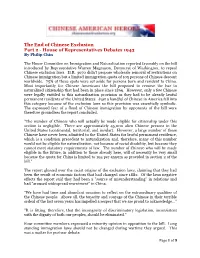 The End of Chinese Exclusion Part 2 - House of Representatives Debates 1943 by Philip Chin