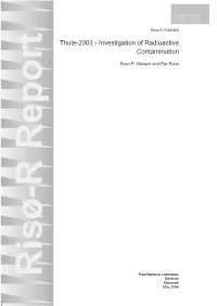 Thule-2003 - Investigation of Radioactive Contamination