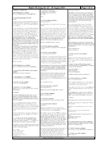 28 August 2020 Page 1 of 16 SATURDAY 22 AUGUST 2020 Hearts That Gratefully Apprehend, Working Closely with Them