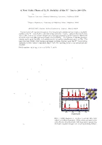A New Cubic Phase of Li3n: Stability of the N3− Ion to 200