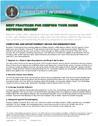 Best Practices for Keeping Your Home Network Secure1