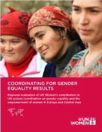 Coordinating for Gender Equality Results