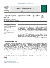 Discrete Applied Mathematics Complexity-Separating
