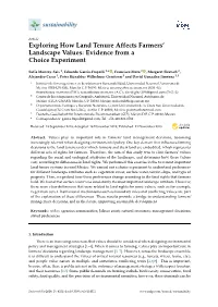 Exploring How Land Tenure Affects Farmers' Landscape Values
