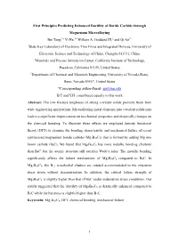 First Principles Predicting Enhanced Ductility of Boride Carbide Through Magnesium Microalloying Bin Tang,1+ Yi He,1+ William A