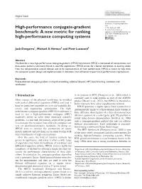 High-Performance Conjugate-Gradient Benchmark