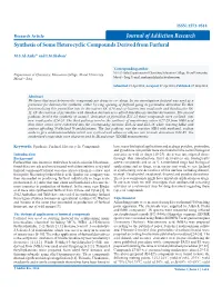 Synthesis of Some Heterocyclic Compounds Derived from Furfural