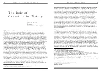 The Role of Causation in History 73