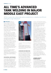 Time's Advanced Tank Welding in Major Middle East Project